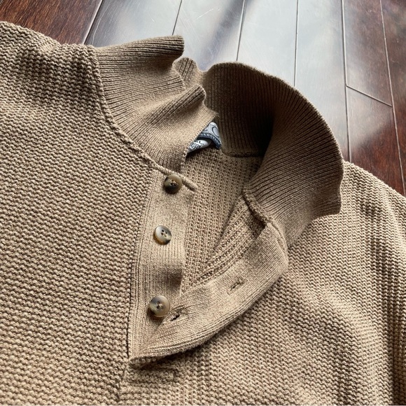 Vantage Club Collection VCC tan pullover sweater 100% cotton knit size XL - Picture 2 of 5